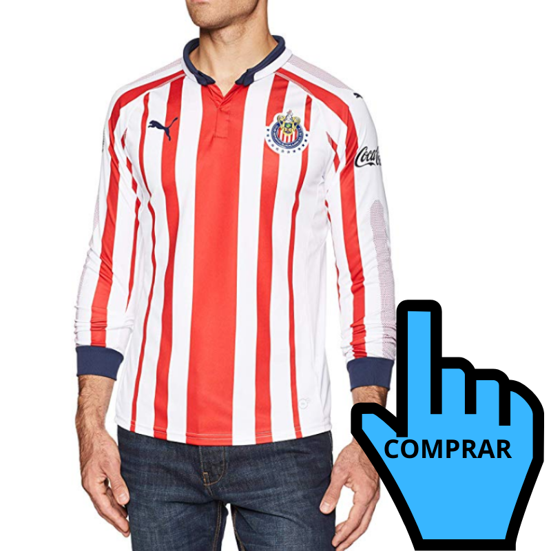 Puma Chivas Home Shirt Replica, White Red/New Navy, Mediano