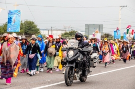 Policías de Querétaro brindan acompañamiento a la 63ª Peregrinación Femenina al Tepeyac