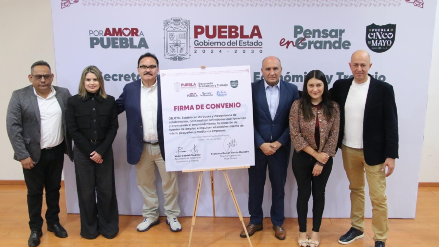 Armenta impulsa seguridad económica y empleo con alianza entre Puebla y Price Shoes
