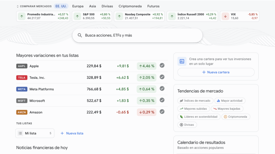 Google renueva Google Finance con IA avanzada y noticias en tiempo real