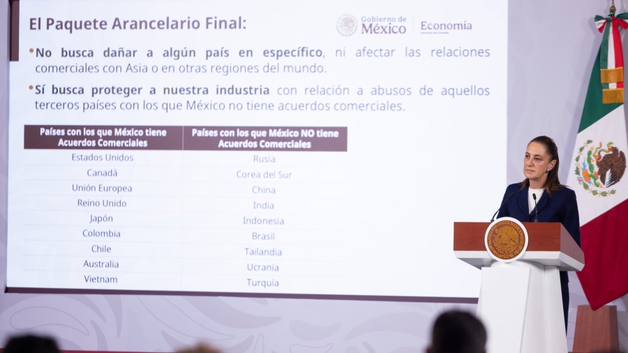 Gobierno federal anuncia paquete arancelario para proteger 350 mil empleos y detonar desarrollo industrial