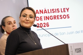 Claudia Díaz exhibe inconsistencias en la Ley de Ingresos 2026 de San Juan del Río