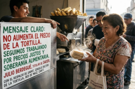 Precio de la tortilla se mantiene estable: Sader pacta con industriales para proteger la economía familiar