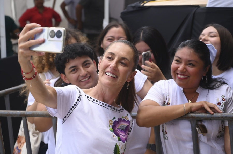 Kanasín, Yucatán, México, 16 de mayo de 2026. 
La doctora Claudia Sheinbaum Pardo, presidenta Constitucional de los Estados Unidos Mexicanos en Inauguración de la Universidad Nacional Rosario Castellanos, sede Kanasín. Kanasín, Yucatán. 
Foto: Saúl López / Presidencia