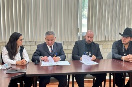 Blindaje al arte sanjuanense: Santiago Nieto y Estudio C.R.E.A. firman pacto para proteger la propiedad intelectual de los creadores