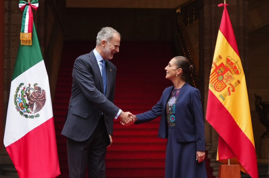 Claudia Sheinbaum recibe al Rey de España