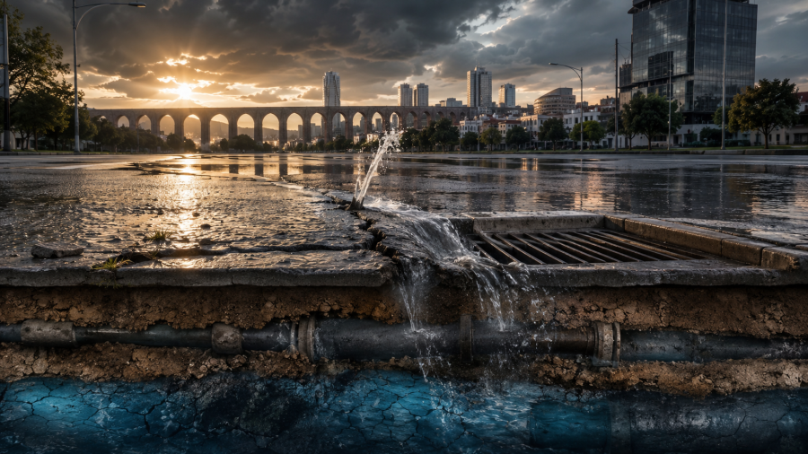 La mayor parte del agua se esta llenado en las fugas