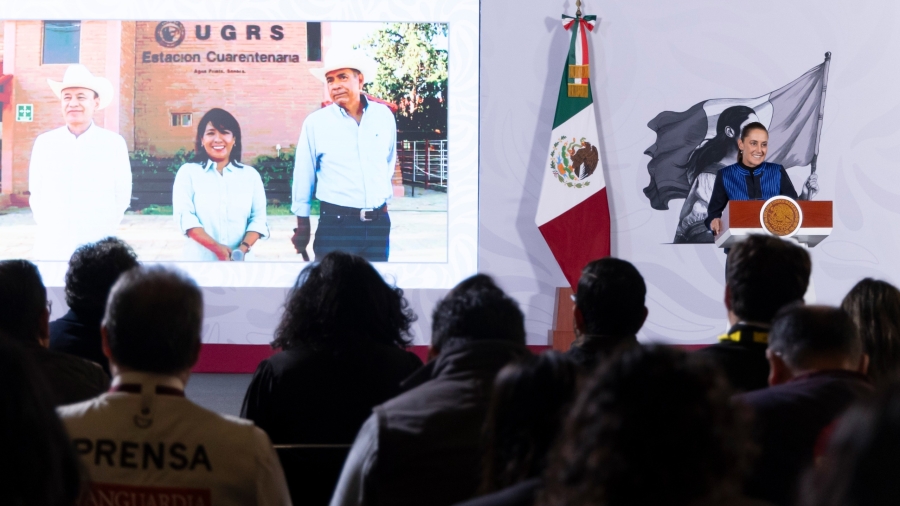 La Presidenta Claudia Sheinbaum durante la conferencia mañanera que ofrecio en la que se hicieron anuncios relacionados con la educación superior