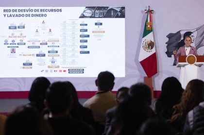 La Presidenta Claudia Sheinbaum durante la conferencia de Prensa mañanera