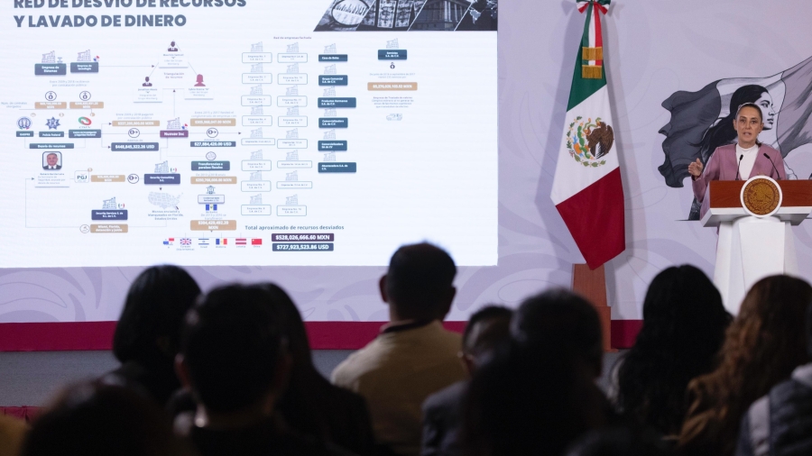 La Presidenta Claudia Sheinbaum durante la conferencia de Prensa mañanera