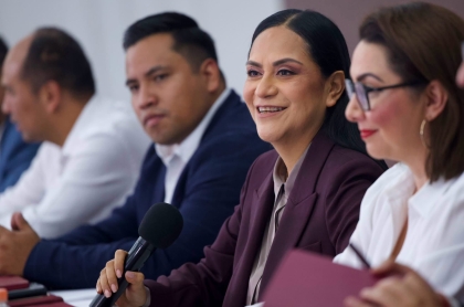 La Presidenta de CEN de MORENA en su reciente visita al comité de morena en Oaxaca