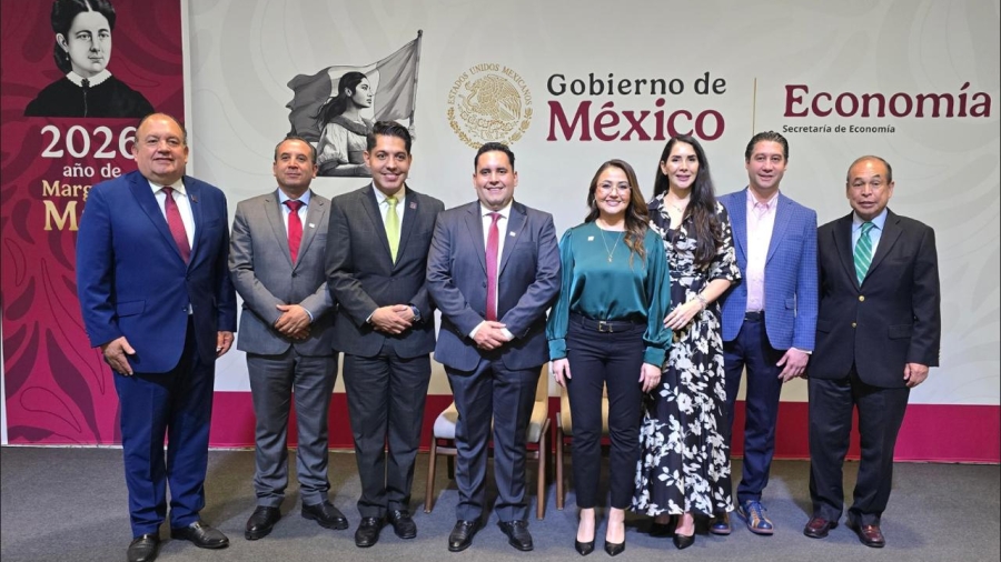 La Diputada Local Claudia Díaz Gayou, en reunión con presidentes de la comisión de economía de la 4T en palacio nacional
