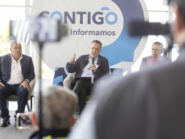 En conferencia de prensa el gobernador Kuri acompañado de su secretario de movilidad hizo personalmente los anuncios