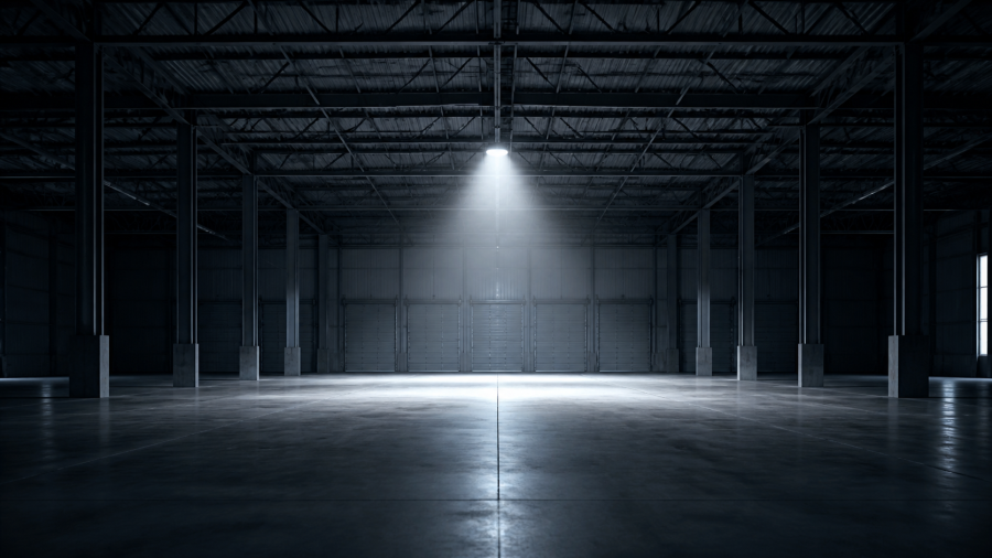 Nave industrial vacía en México, caída del ánimo para invertir