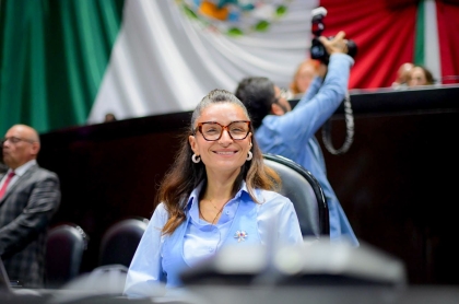 La Diputada Laura Ballesteros desde el pleno de la Cámara de Diputados