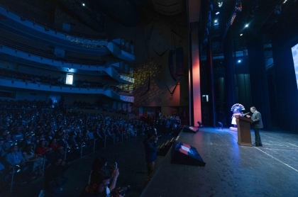 El Gobernador de Querétaro durante la inauguración de Congreso Nacional de Congresos