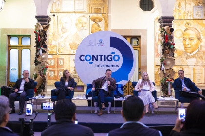 Durante su conferencia de prensa semanal el gobernador Kuri presume datos educativos en el estado