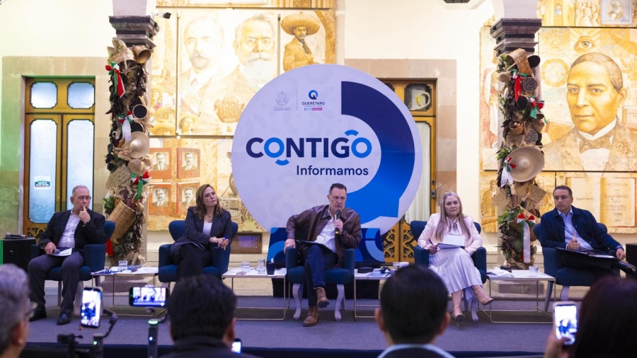 Durante su conferencia de prensa semanal el gobernador Kuri presume datos educativos en el estado