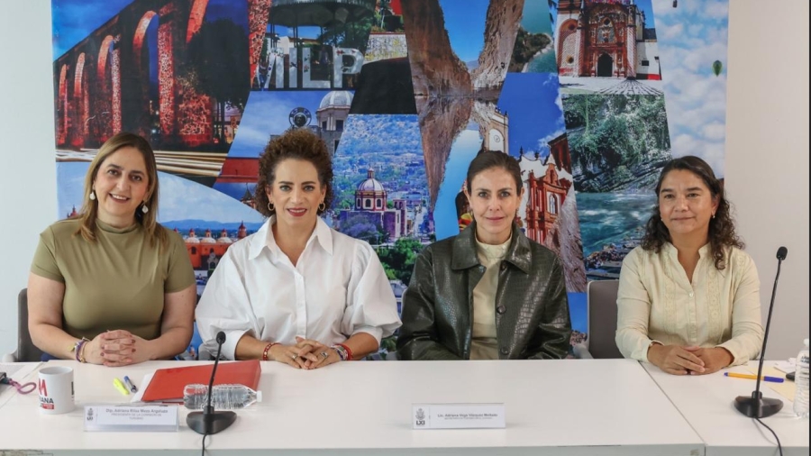 Las diputadas integrantes de a comisión de turismo durante la discusión del nuevo dictamen