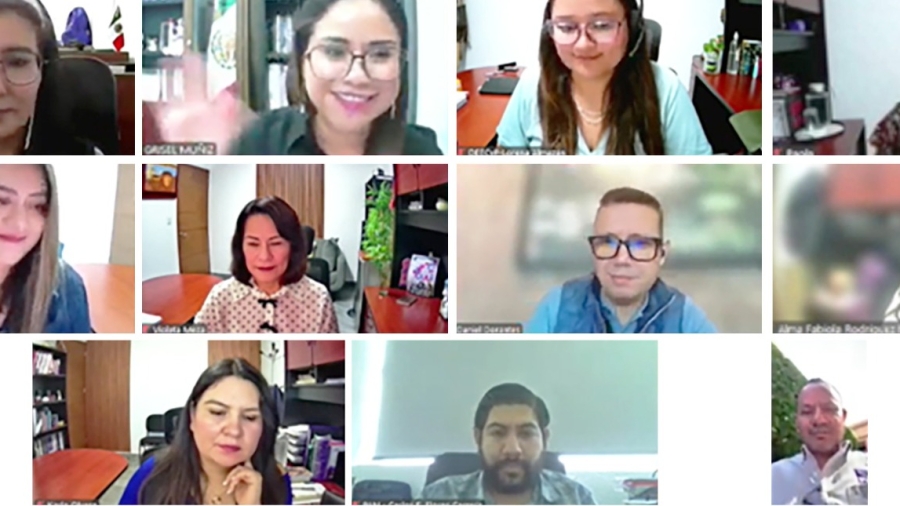 Consejeros del IEEQ en reunión virtual para aprobar distintos dictámenes