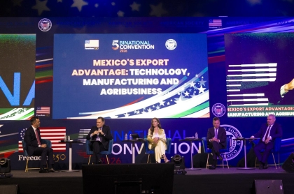 Gobernadores del Bajío durante foro en el American Chambers