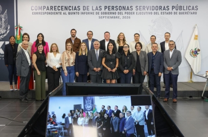 Las secretarias de la juventud y el trabajo durante la glosa del V informe con diputadas y diputados locales