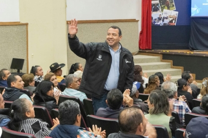 Roberto Cabrera durante su informe de seguridad en el Portal del Diezmo