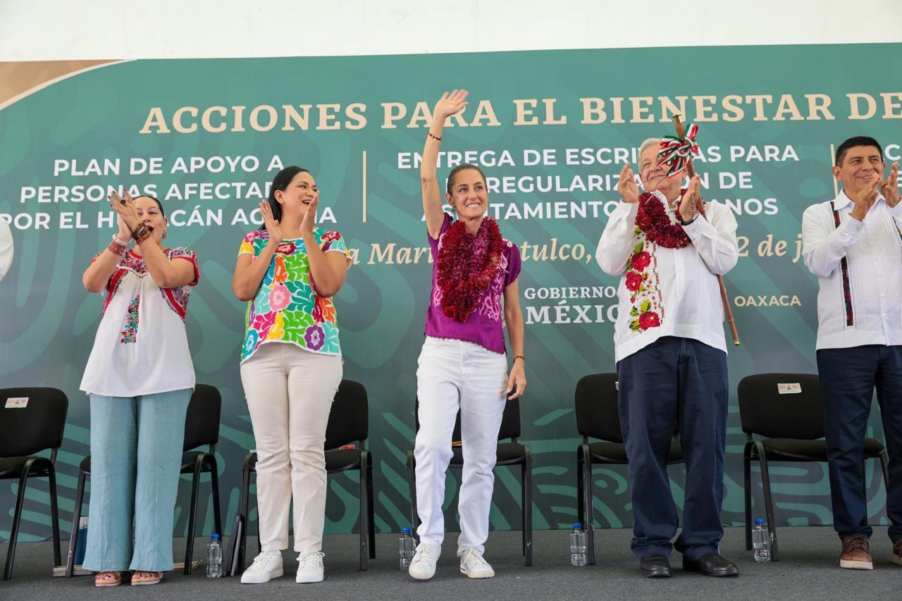 Sheinbaum va por acciones en favor del bienestar de Oaxaca y todo México.