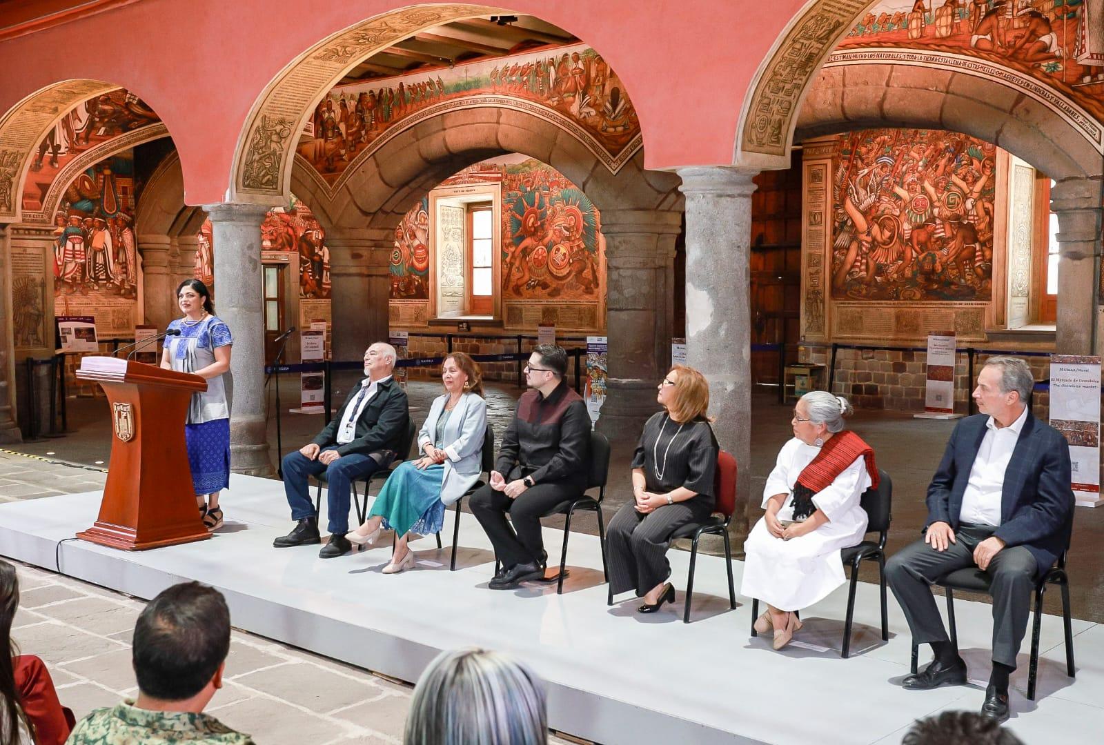 Concluye la Restauración del Mural "Historia de Tlaxcala y sus Aportaciones a la Mexicanidad" de Desiderio Hernández Xochitiotzin