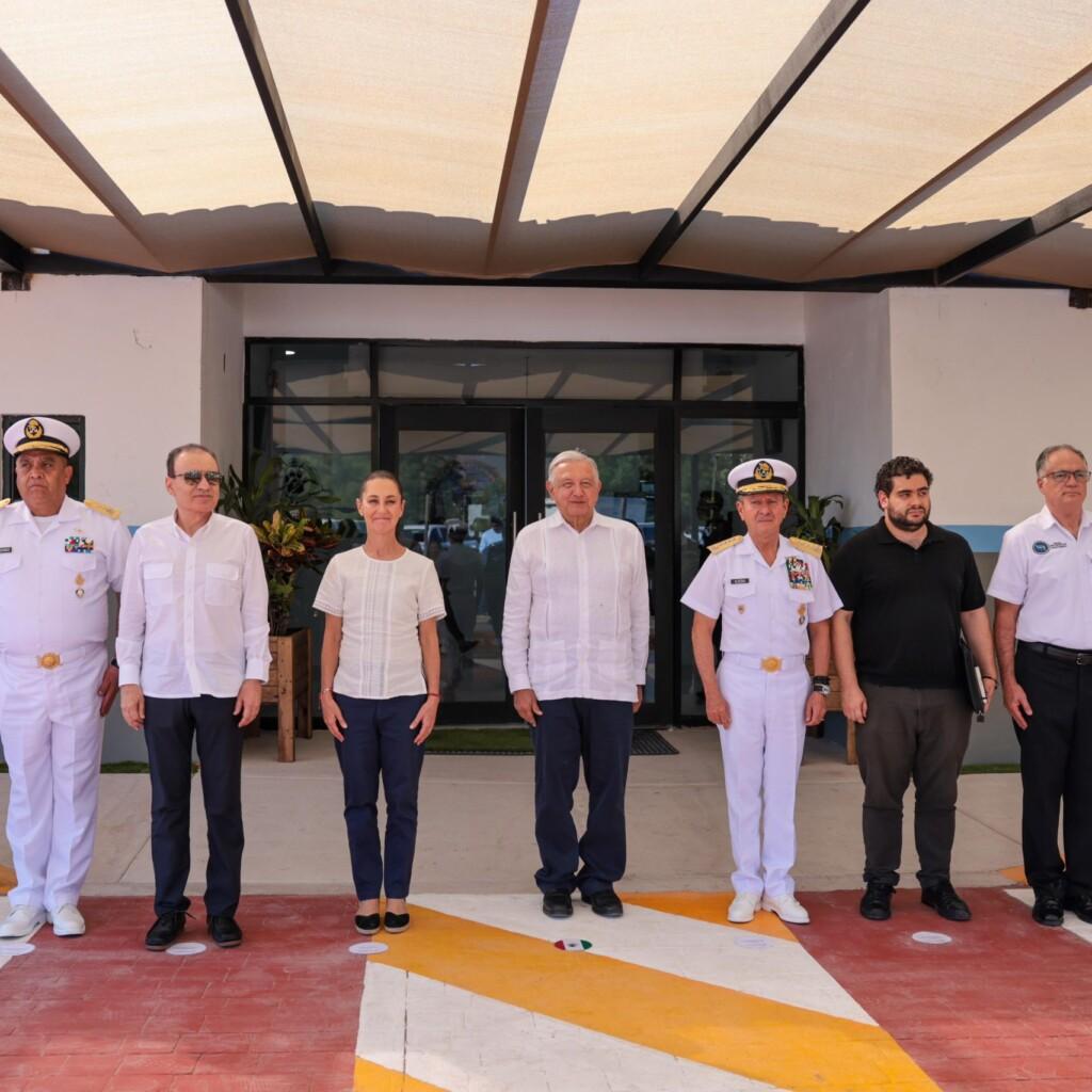 Inauguración del Sistema Portuario Nacional. El presidente Andrés Manuel López Obrador inauguró este día siete importantes obras del