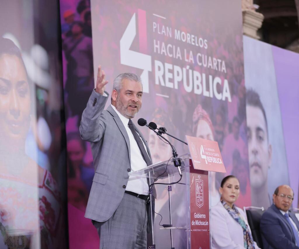 Proponen 9 reformas constitucionales del Plan Morelos. El gobernador Alfredo Ramírez Bedolla presentó el Plan Morelos, el