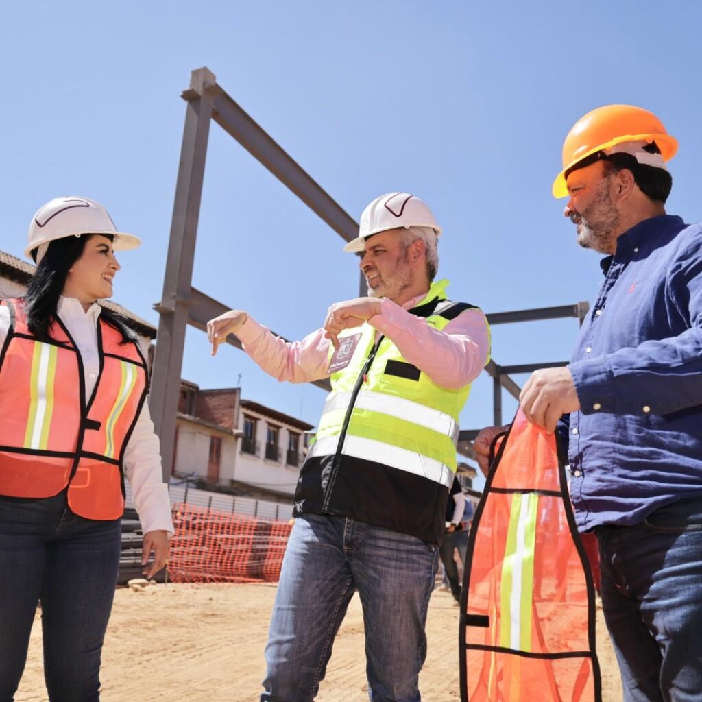 Nuevo mercado de Pátzcuaro, con avance del 33% de construcción. El gobernador Alfredo Ramírez Bedolla realizó un recorrido por la