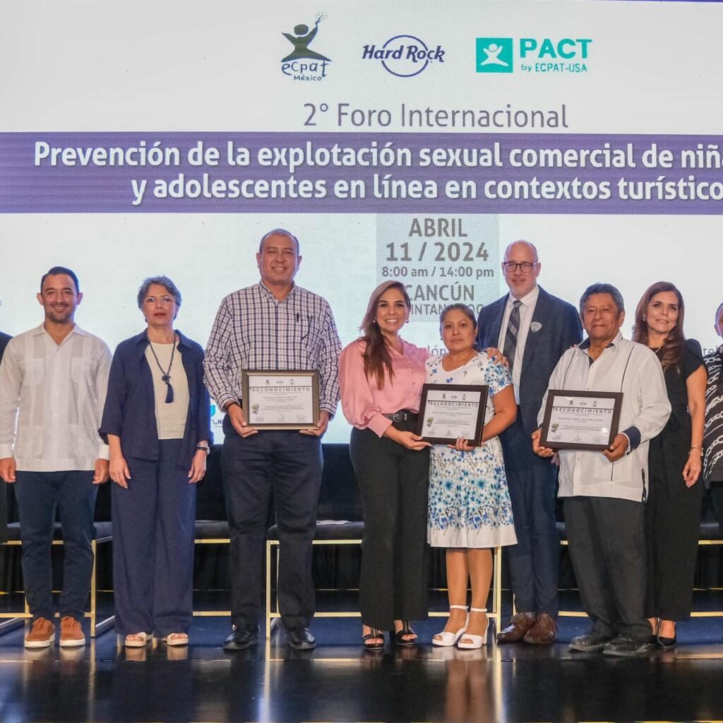 Quintana Roo avanza firme en la lucha contra la explotación sexual de niñas, niños y adolescentes. Durante el 2º Foro Internacional Prevención de la Explotación Sexual Comercial de Niñas, Niños y