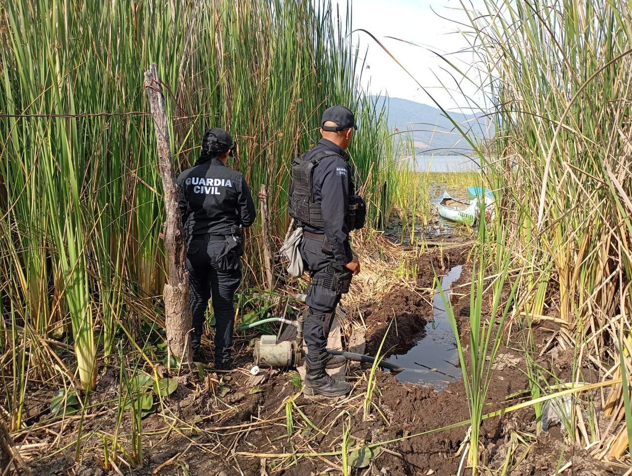 SSP desactiva 3 tomas ilegales de agua en el lago de Zirahuén