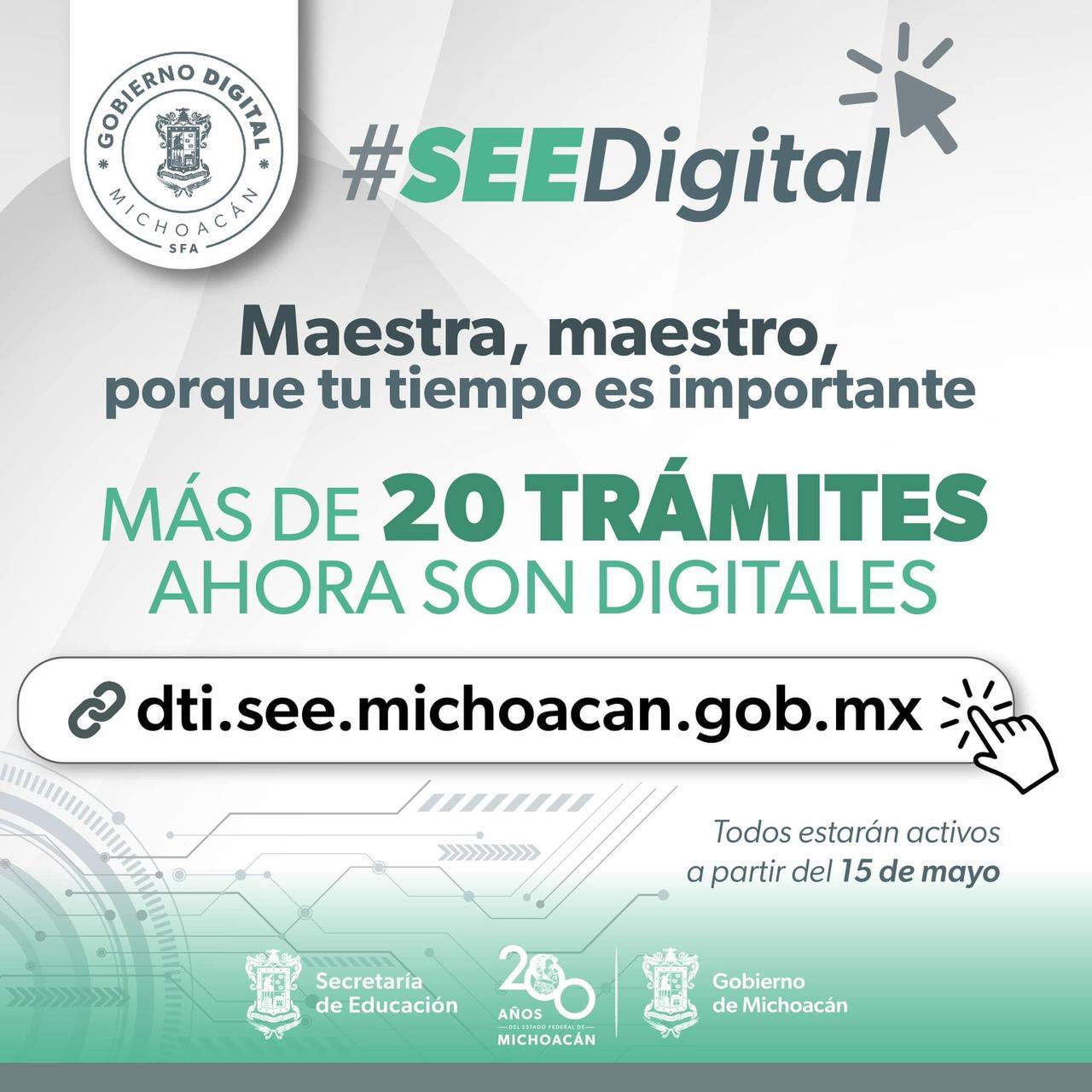 Se combate tortuguismo con más de 20 trámites digitales de la SEE. Con la nueva plataforma digital de la Secretaría de Educación del Estado (