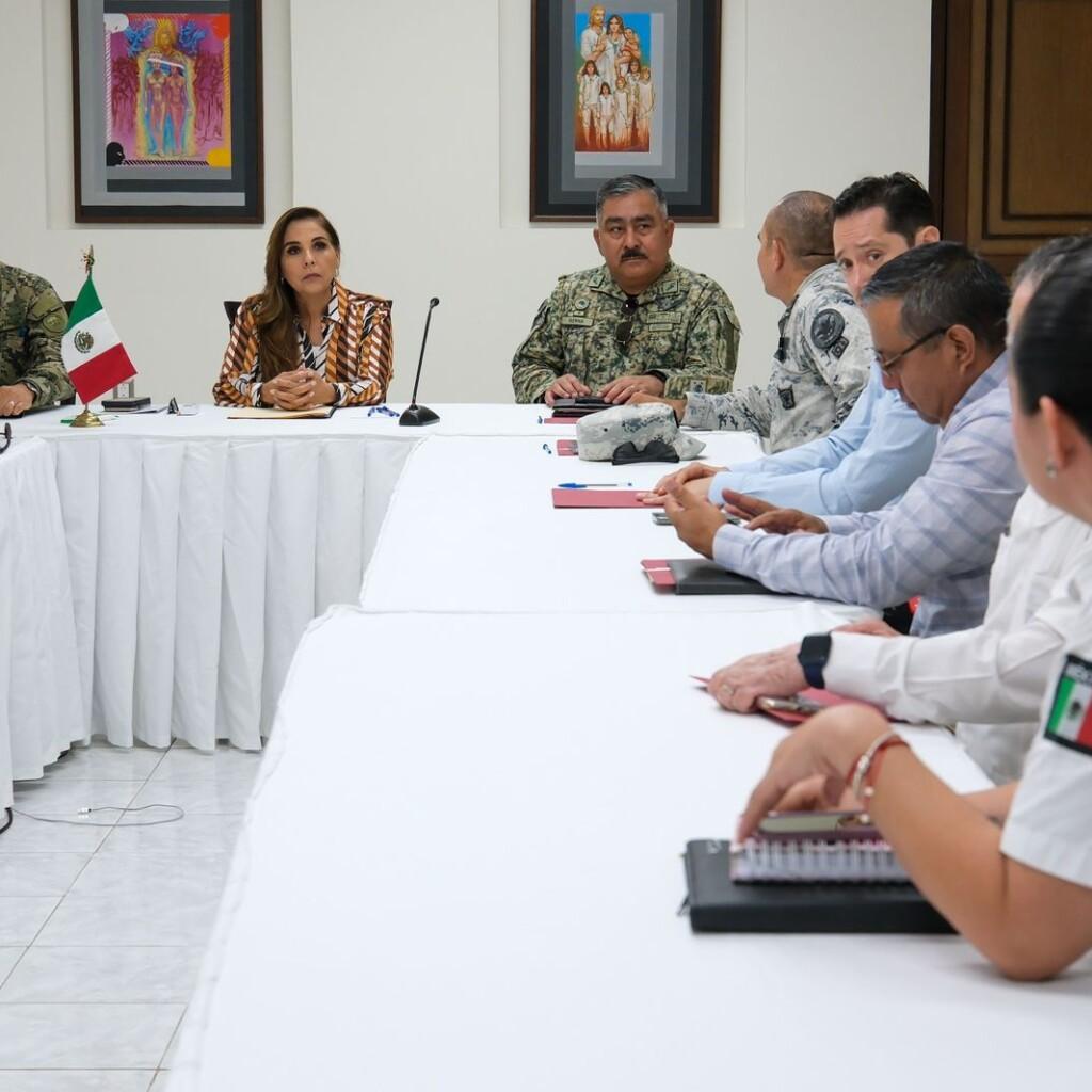 Mesa de Seguridad revisa resultados de operativos recientes en el sur; Qroo. Durante la reunión de la Mesa de Seguridad y Justicia de Quintana Roo