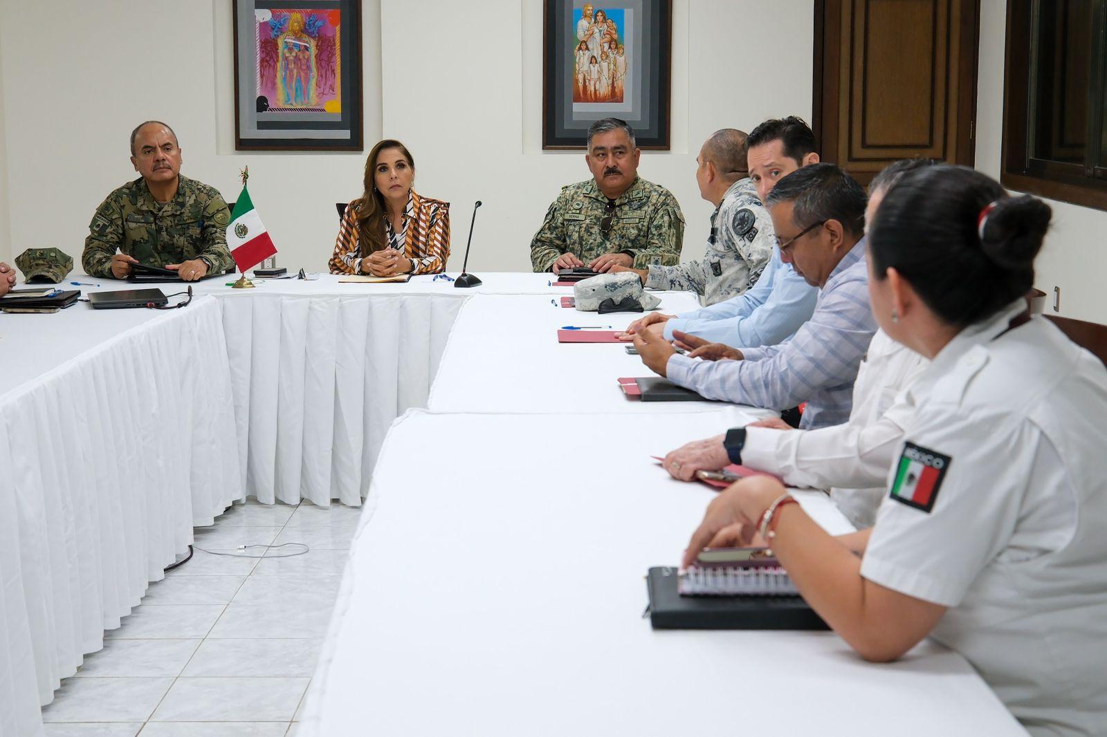 Mesa de Seguridad revisa resultados de operativos recientes en el sur; Qroo. Durante la reunión de la Mesa de Seguridad y Justicia de Quintana Roo