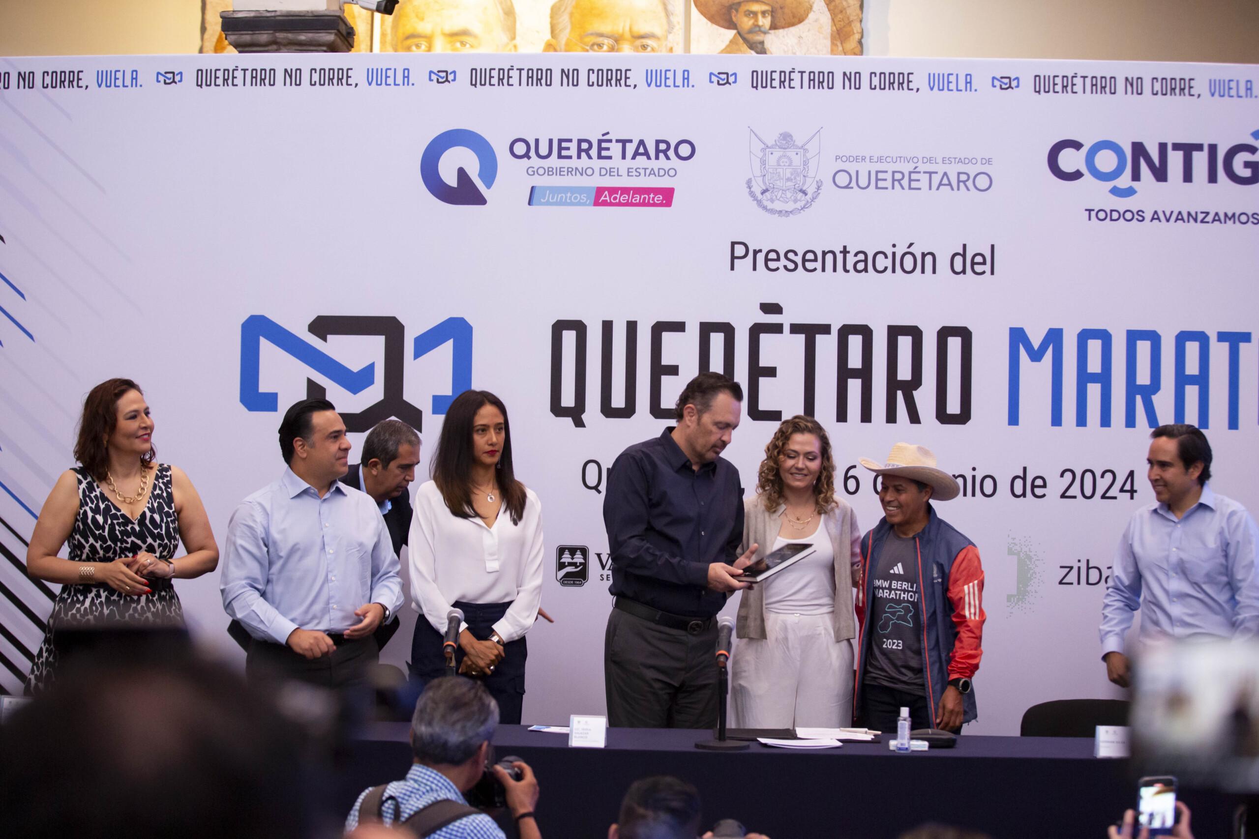 Anuncia Mauricio Kuri el Querétaro Maratón 2024. En la presente administración estatal se trabaja para convertir