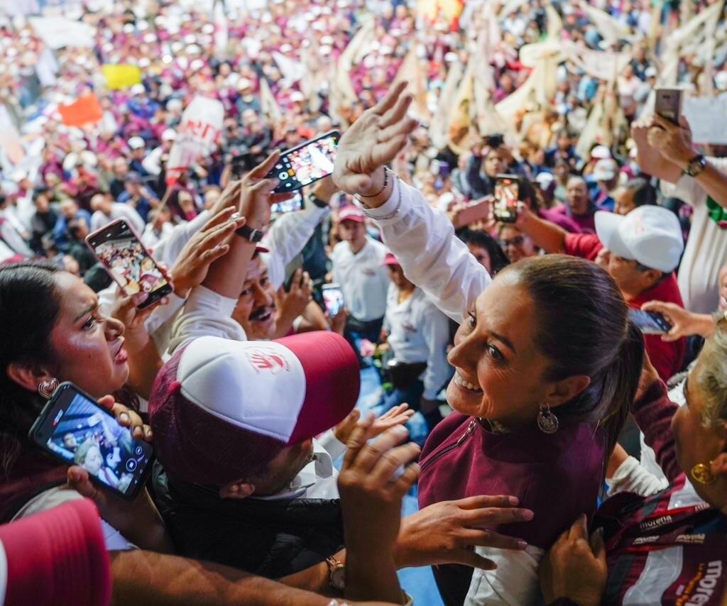 En el 2023 Claudia Sheinbaum se reunió con 45 mil 500 personas de seis estados del occidente de México. La precandidata a la presidencia de la República Mexicana,