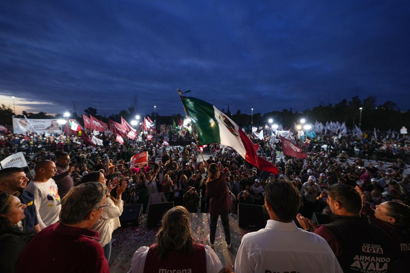 Sheinbaum suma apoyo de 200 mil mexicanos en Baja California, Sonora, Sinaloa, Morelos y Estado de México. Cerrando su séptima semana de campaña rumbo a las elecciones